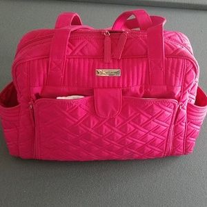 Bright pink "Fushcia" Stroll Around diaper bag